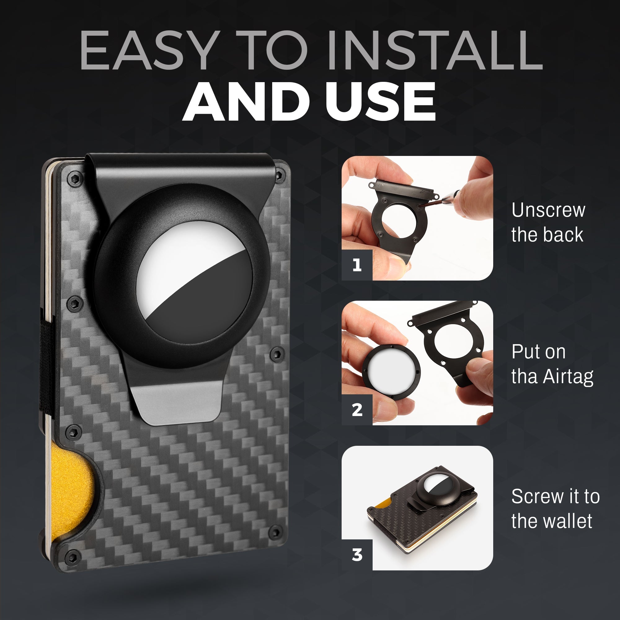 Airtag Money Clip ROSSM Wallet airtag-money-clip-rossm-wallet